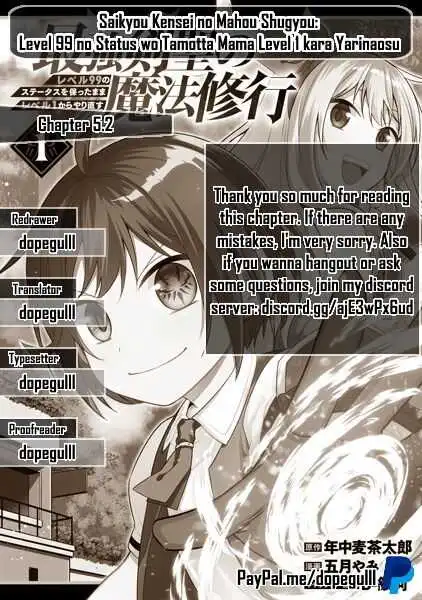 Saikyou Kensei no Mahou Shugyou: Level 99 no Status wo Tamotta Mama Level 1 kara Yarinaosu Chapter 5.2 18